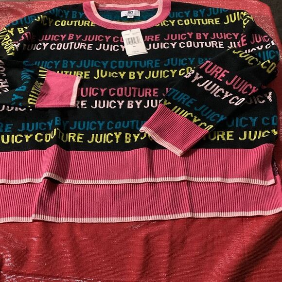 New Juicy By Juicy Couture Crew Neck Long Sleeve Pullover Sweater - Picture 3 of 10